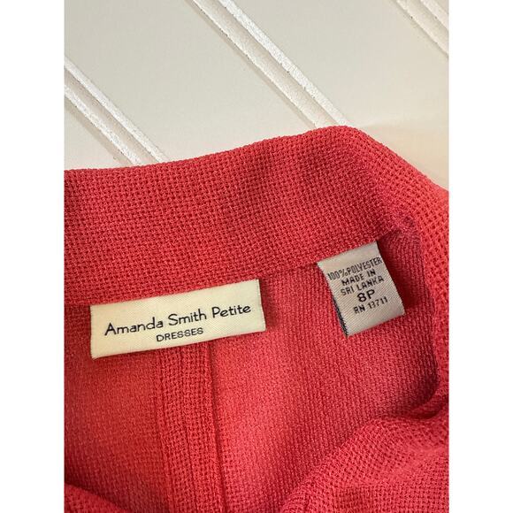 Amanda Smith Petite Red Sleeveless Midi Dress & Short Sleeve Cardigan Set Sze 8 - Picture 11 of 11